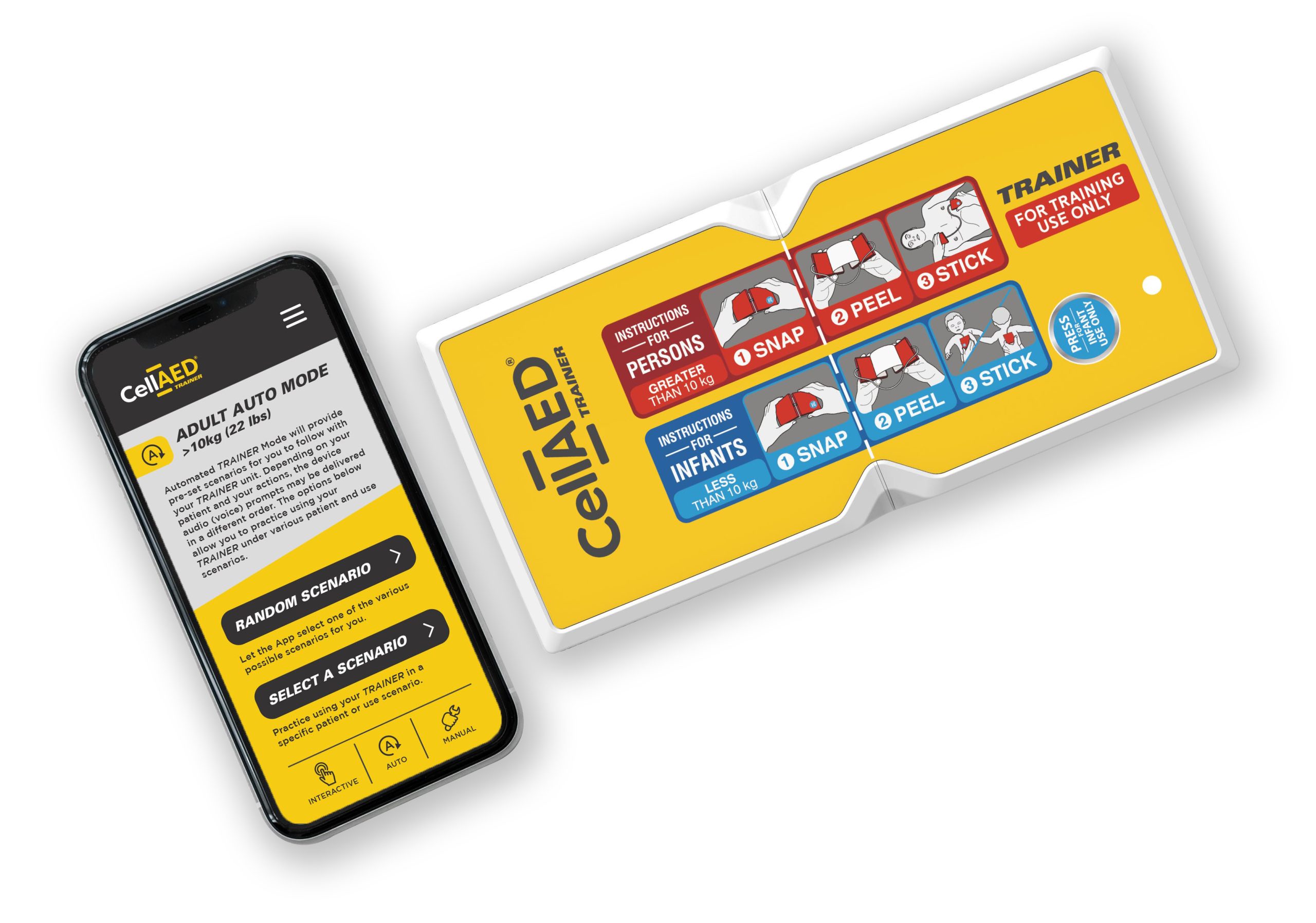 Trainer product. UK authorised reseller of the world's first personal AED - CellAED